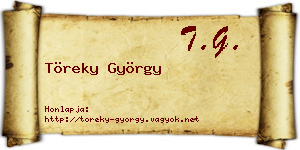 Töreky György névjegykártya