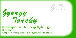 gyorgy toreky business card